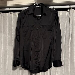 Equipment Women’s Black Silk Shirt